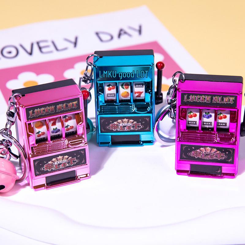 Mini Fruit Slot Machine Keychain: Fun Mixed Bag Pendant for All