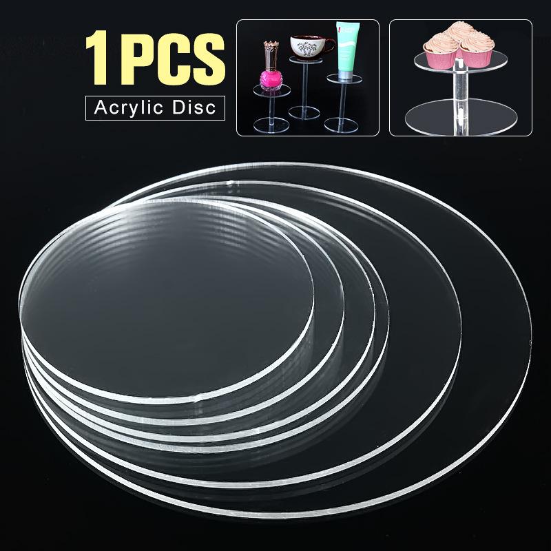 

Clear Round Acrylic Cake Display Board - Reusable Plexiglass Tray Diameter 10cm