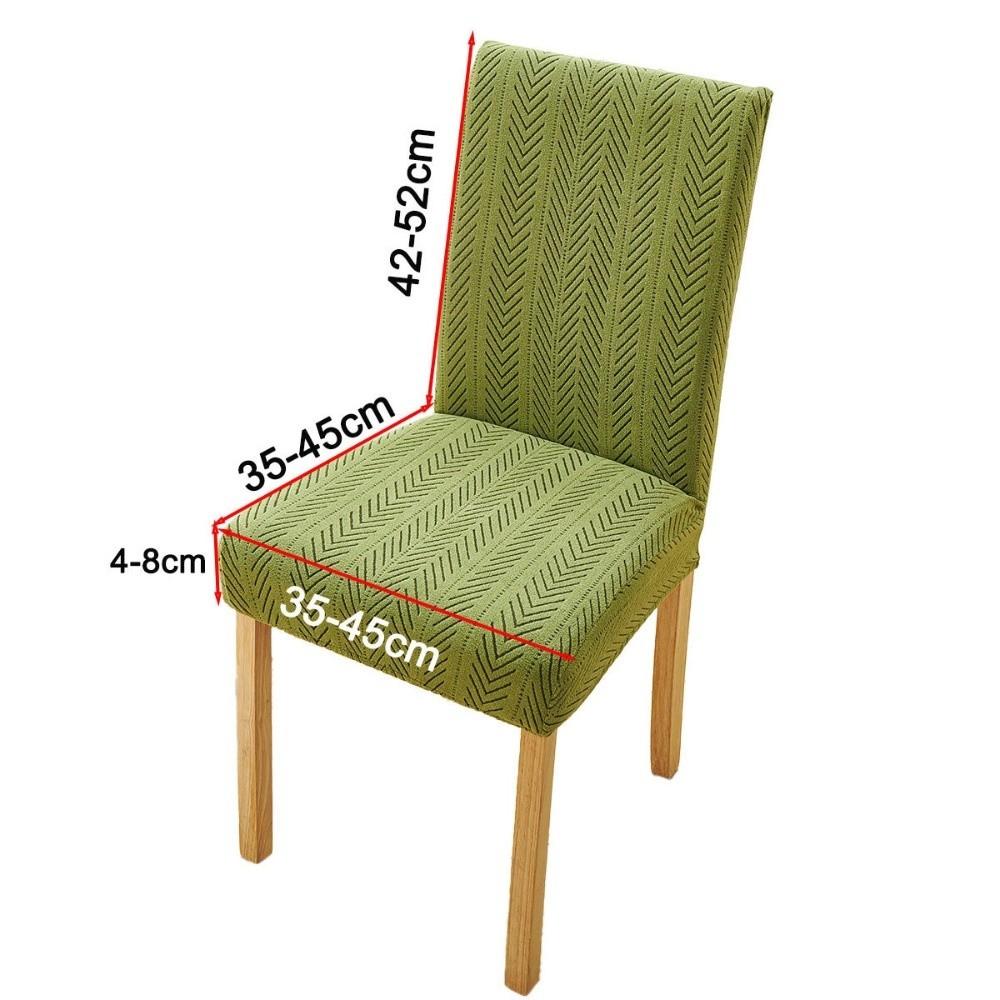 

High Back Dining Chair Cover Stretch Jacquard Elastic Spandex Jacquard Chair Cover Slipcover Kitchen Chair Cover Dining Room зелений
