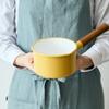 365methods Enamel Milk Induction Pan, 14cm, Compatible, Yellow, YY-14M.Y