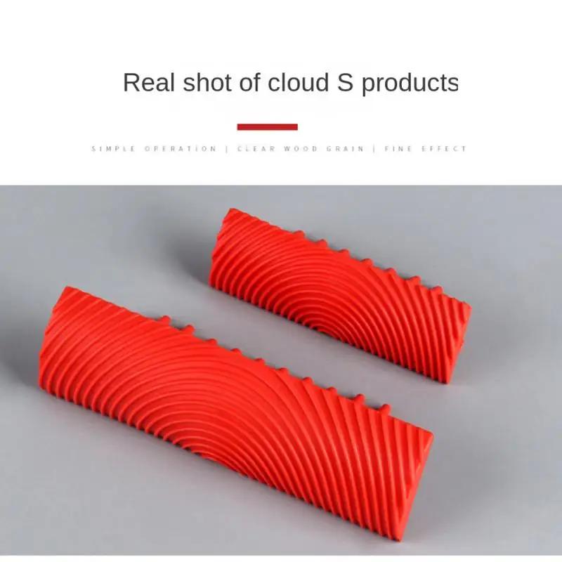 Rubber Wood Grain Paint Roller Imitation Wood Grain Pattern Paint Design Brush Home Decor Art Embossing DIY Wall Painting Tool