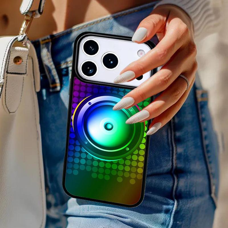 Massive Music Speakers Soft Phone Case For iPhone 17 Air 14 15 13 12 Max Cover For Apple 16e 11 Pro Max Plus Coque