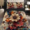 Bohemian Mandala Floral 3D Print Bedding Set Quilt Covers Vintage Flower Quilt Cover Polyester Comforter Cover And Pillow Cose