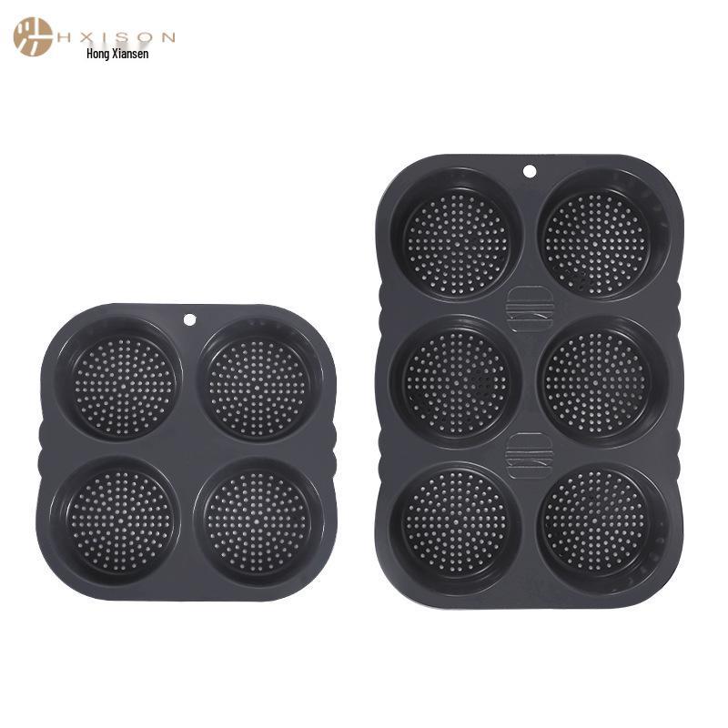High-Temperature Resistant Silicone Burger and Bread Mold with Perforations