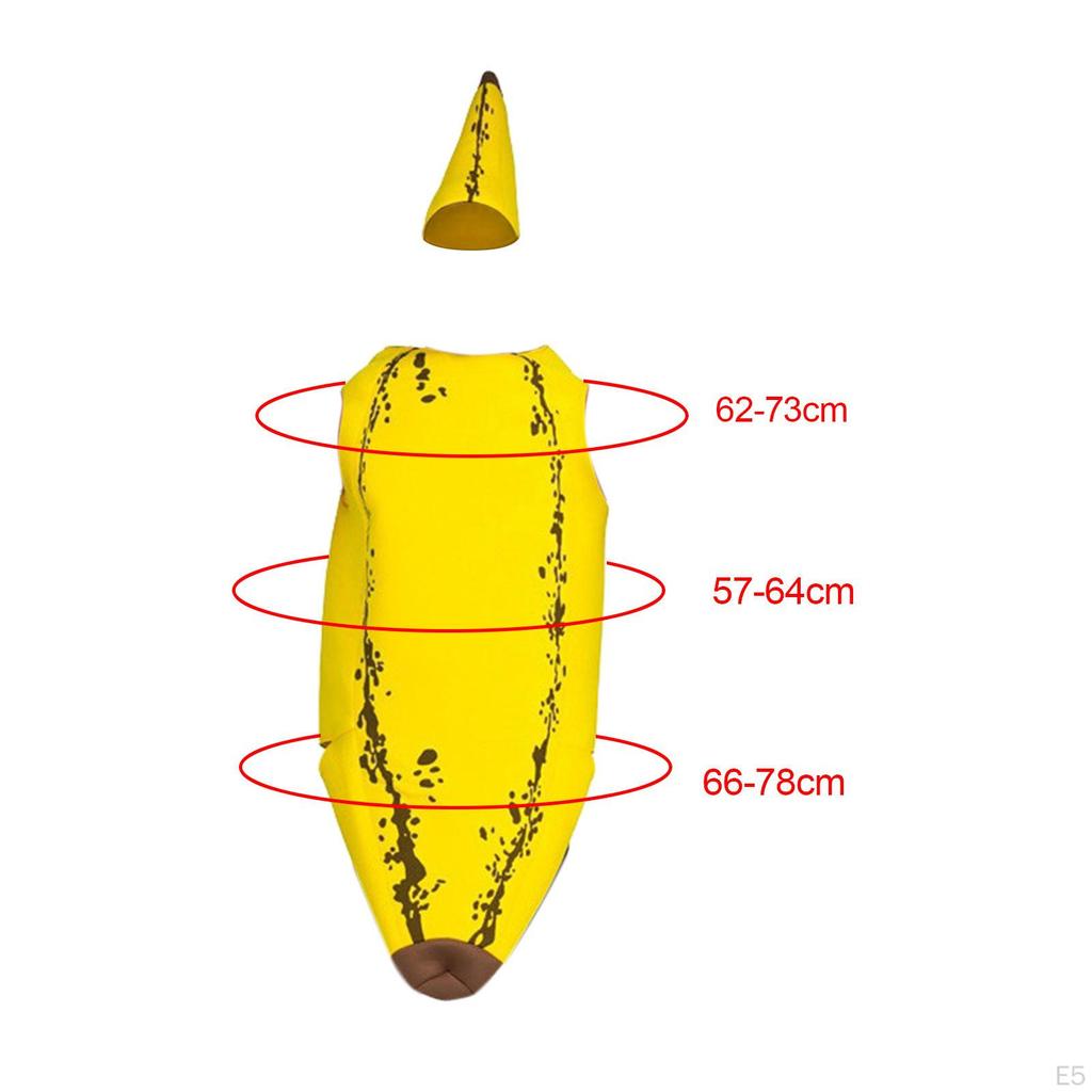Banana Costume Jumpsuit Fruit Cosplay Costumes Suit Dressing up for Adults Kids