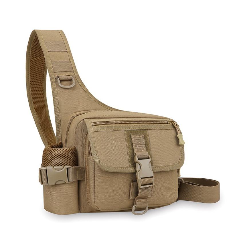 Breast bag Men's outdoor sports Luya bag New large-capacity Oxford cloth multi-functional breast bag Tactical messenger bag