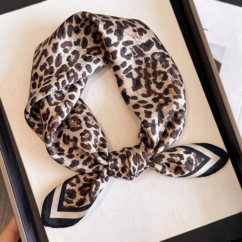 British style spring autumn winter men's and women's silk small square scarf plaid brown small silk scarf mulberry silk scarf