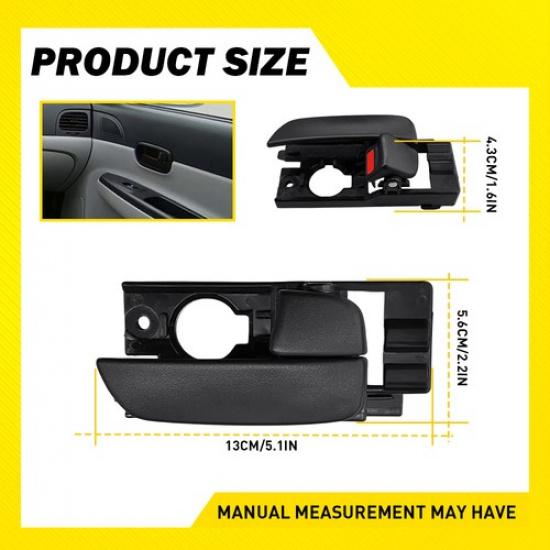 Door Handle ide Repair Interior Front LH RH For 2006 Hyundai Accent GSi Black