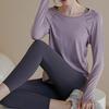 Women's Quick-Drying Long-Sleeve Sports Top for Spring Running and Yoga