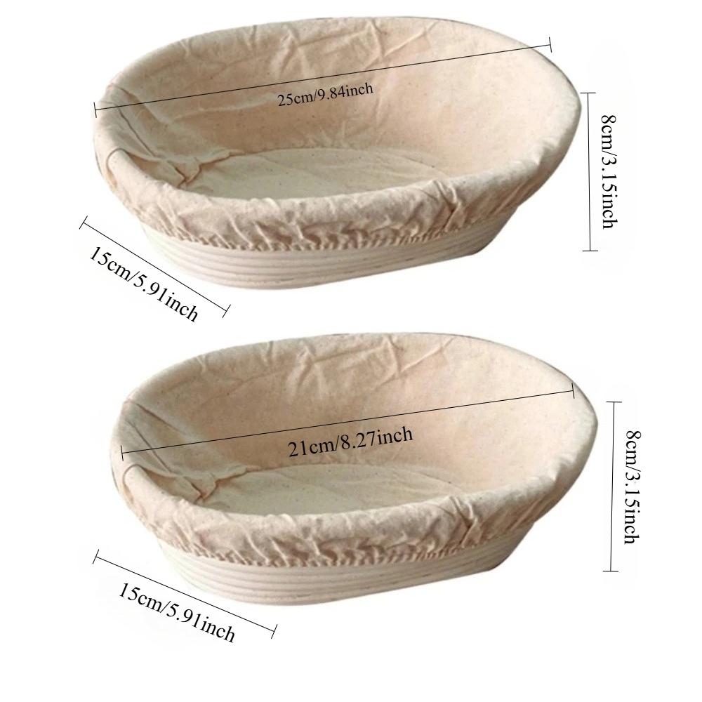 Bread Proofing Basket Sourdough Banneton Bread Baskets Natural Rattan Wicker Dough Proofing Bowls Home Bread Pastry Baking Tools