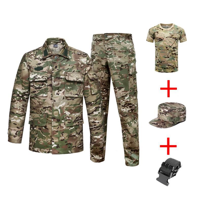 Unisex Armee Grün Camouflage Militär-Trainingsanzug – Atmungsaktive Fitness-Uniform für Schüler