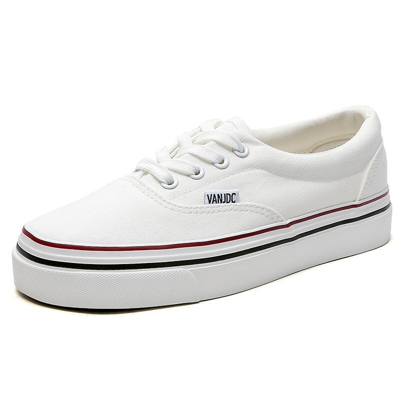 Casual Flat Shoes Canvas Sports Shoes Women's Outdoor Solid Color Light Sports Women's Vulcanized Shoes Thick Sole Versatile