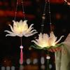 Intangible Cultural Lotus Flower Lantern Handmade DIY Mid-Autumn Glowing Lantern Party Lights
