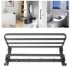 Foldable Towel Rack for Bathroom Wall Mounted Towel Shelf with Hooks Space Aluminum Towel Holder Dark Grey Towel Holder
