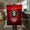 Sparta Prague Football Emblem,pattern Flannel Blanket, High quality Comfortable for All Seasons, Home Decor, Warmth and Comfort, Perfect for Gifts.
