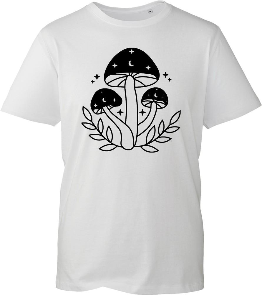 Celestial Mushroom Tshirt Cottagecore Witchy Moon Stars Nature Graphic Tee Uk S