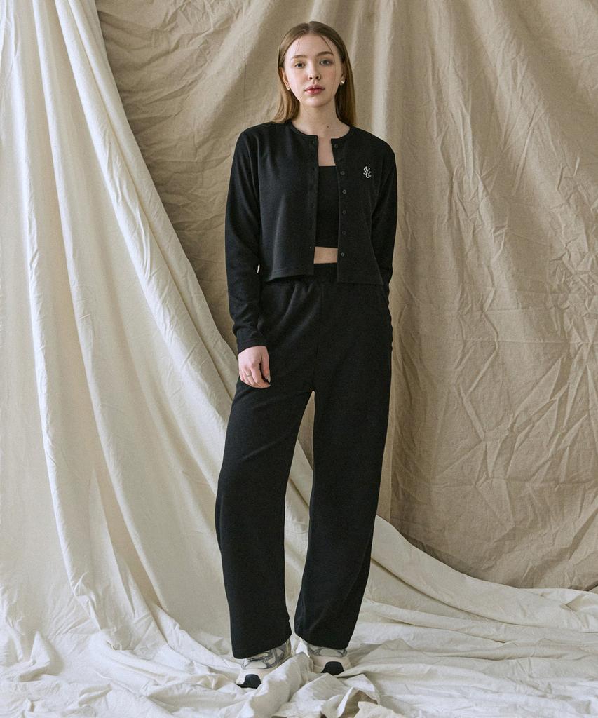 5OML Soft Wide Knit Pants (Black)
