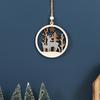 Christmas Day Decorative Pendant Wooden Crafts Window Hanging Home Party Christmas Gifts