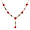 European Floral Jewelry Set: Romantic Rose Bracelet & Versatile Necklace, 3-Piece Artistic Retro Style