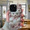 Phone Case: 2D Flat Design Suitable for iPhone 18 17 16 15 14 13 Pro Film Protective Case, Couple Style, Pink Bow, Christmas and Halloween Gift