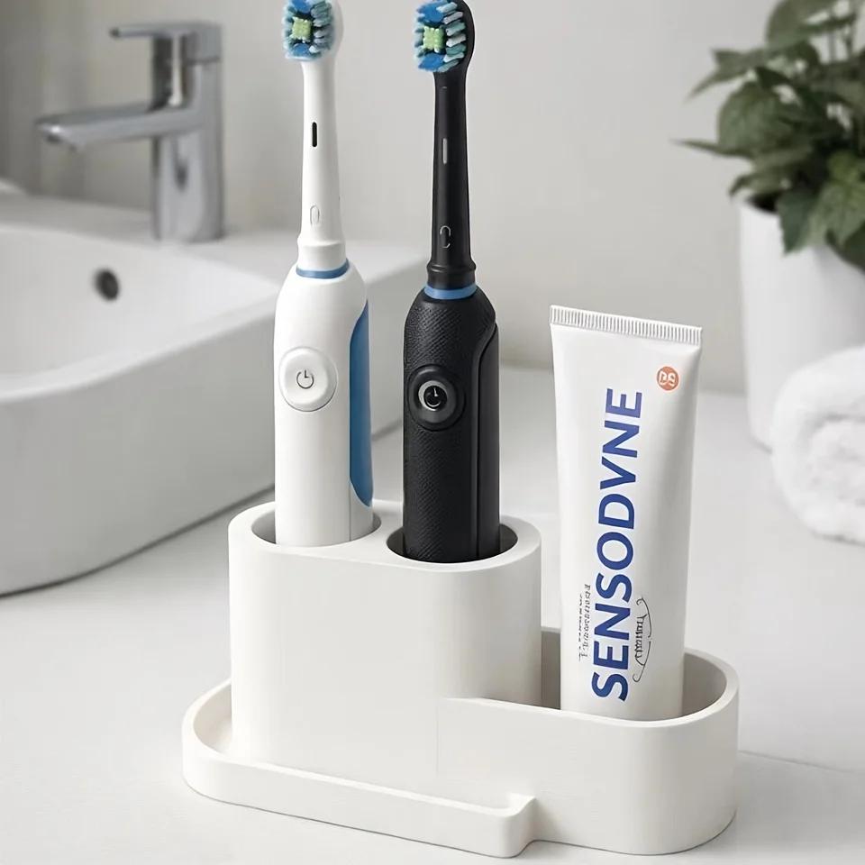 Electric Toothbrush Holder with Removable Base, Detachable Base for Easy Cleaning