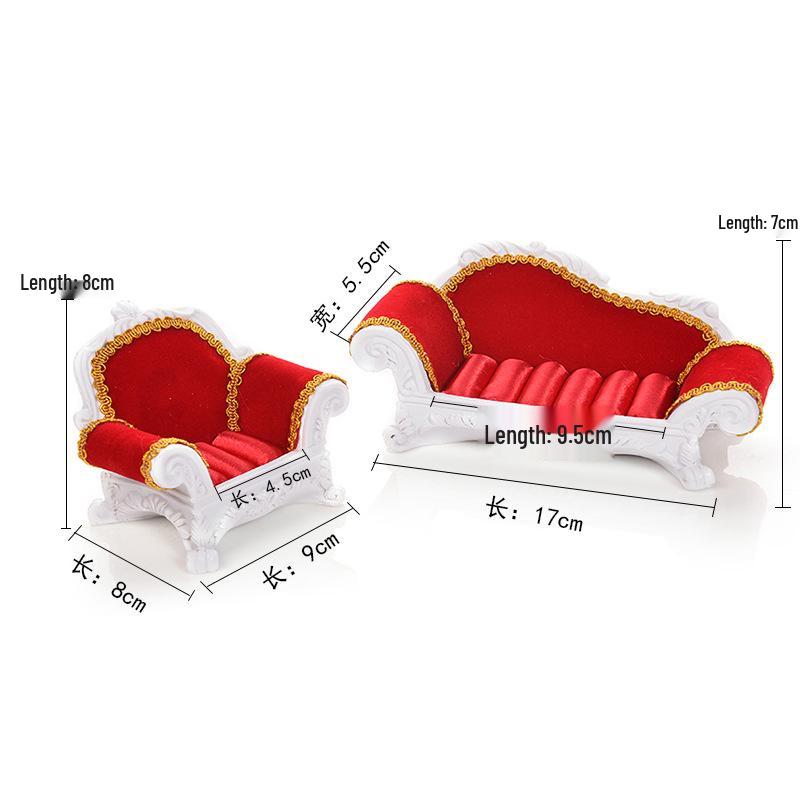 Schmuckständer aus Kunstharz: Sofa-Design zur Aufbewahrung von Ohrringen, Ringen, Fotos und Accessoires.