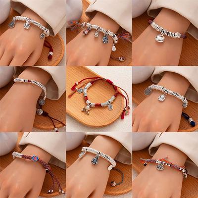 The Hand-woven Rope Bracelet of The Gold-swallowing Beast Can Be Adjusted To Bring Good Fortune and Peace