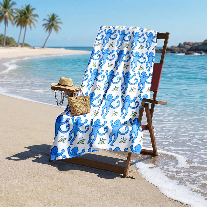 Monkey Fashion Beach Towel: Ideal for Summer Adventures Soft, absorbent and quick drying suitable for swimming and bathing