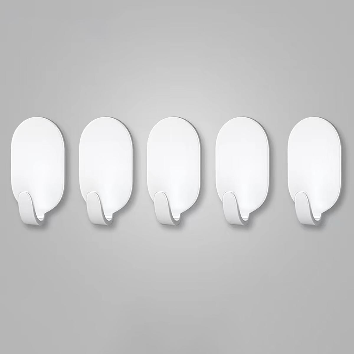 

5 шт. крючок, прочный клей, без перфорации, для кухни, ванной комнаты, двери за стеной, бесследный липкий крючок 5 pcs/pack белый