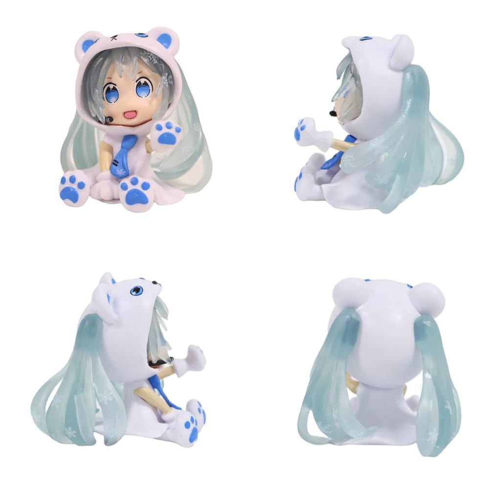 Zufällige Farbe Hatsune Miku Bärenpfote Mädchen Virtuelle Sängerin Manga Figur Kawaii Schönheitskollektion Mädchen PVC Action Modell Spielzeug