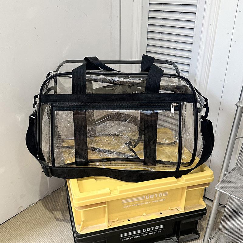 Men and Women's Waterproof PVC Fashion Casual Beach Bag Waterproof Belt Shoe Storage Jelly Transparent Swimming Bag