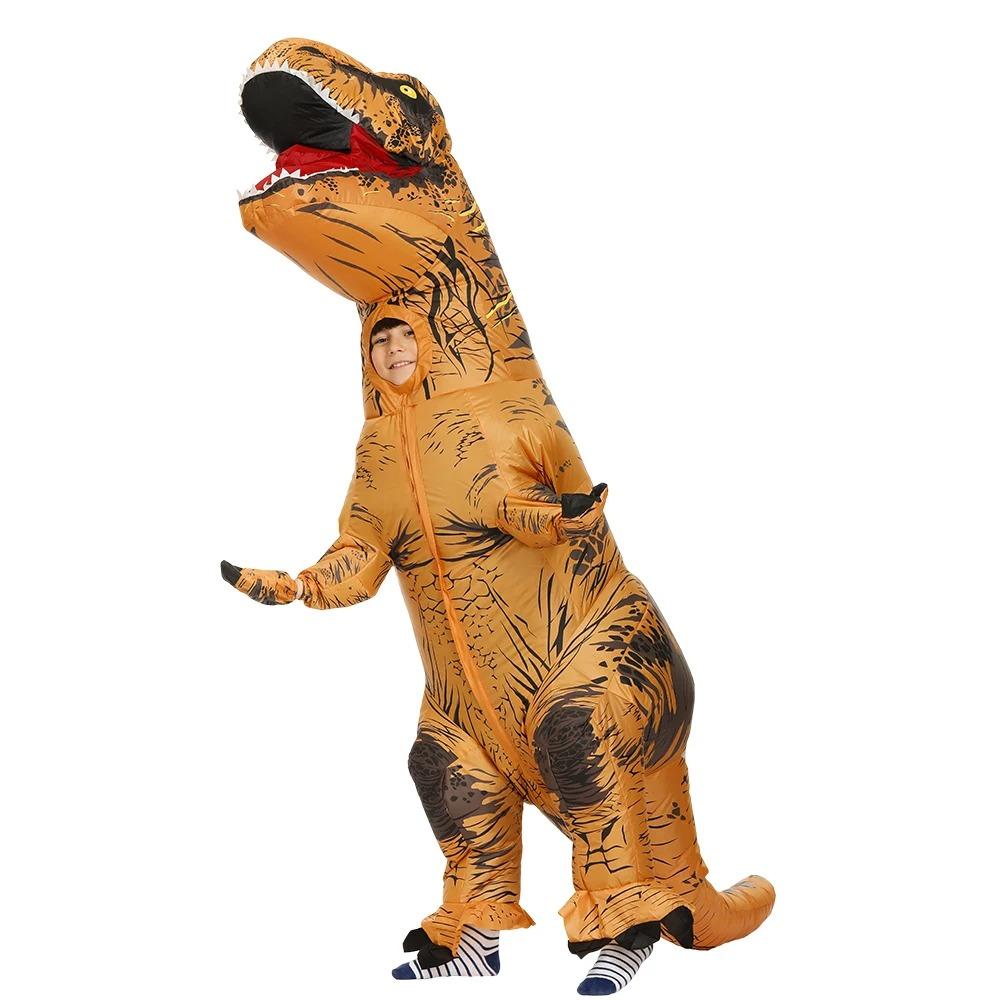 T-rex Inflatable Uit Tyrannosaurus Dinosaur Costume Child Kids Adult Role-playing Fancy Halloween Mascot Party Apparel