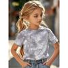 Girls Abstract Tie Dye Swirl Graphic Crew Neck Short Sleeve Tee Lightweight Breathable Outdoor Travel Daily Casual Summer Top