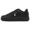 Polo Court Lær Mote Rund Tå Lave Sneakers Herre sneakers Svart 809891791002