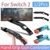 1/2Pcs Shooting Game Gun Grip Bracket for Nintendo Switch2 Gun Shape Handgrip with Removable Buttstock Left Right Handles Holder