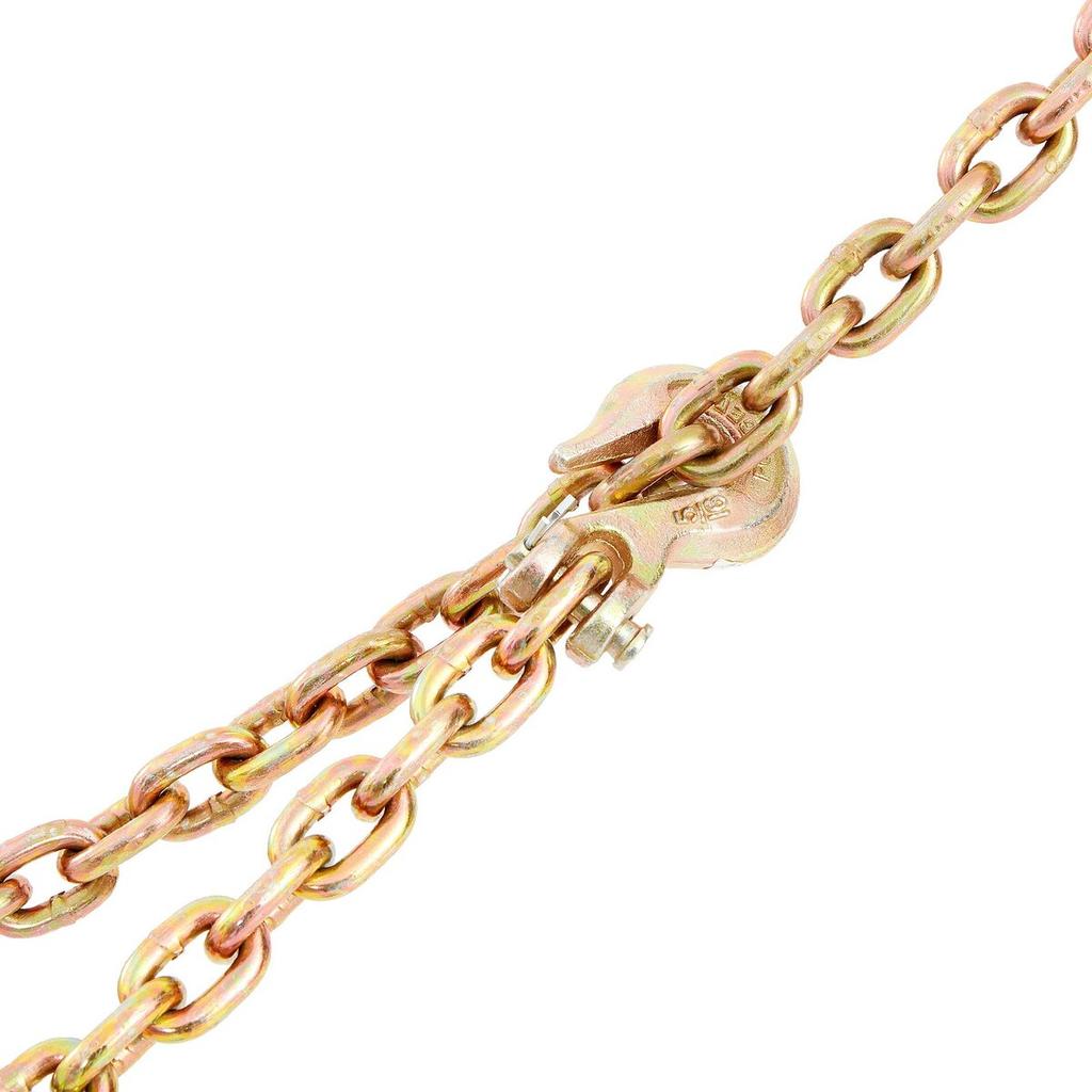 Transport Binder Chain, 4900 Lbs Working Load Limit, 5/16'' X 20' G80 Tow Chain Tie Down with Grab Hooks, DOT Certified, Galvanized Coating Manganese