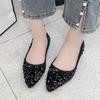 Han Board Pointed Ladyshoes Soft Sole Comfortable Sequins Temperament Versatile Flat Single Shoes Women's Fashion New
