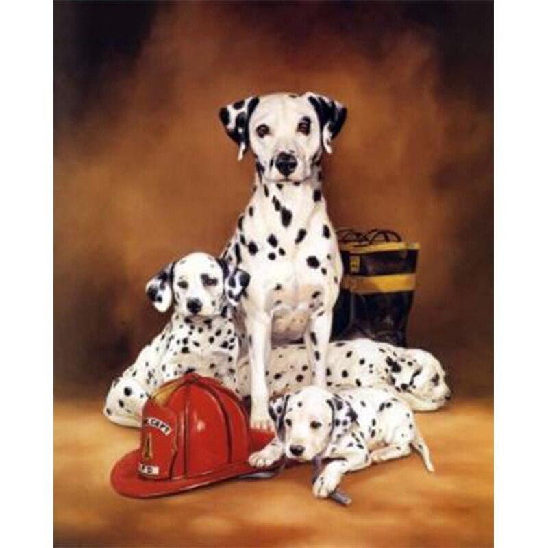 5D DIY Diamond Painting Cute Dog Diamond Embroidery Animal Scenery Cross Stitch Full Round Drill Home Decor Manual Gift