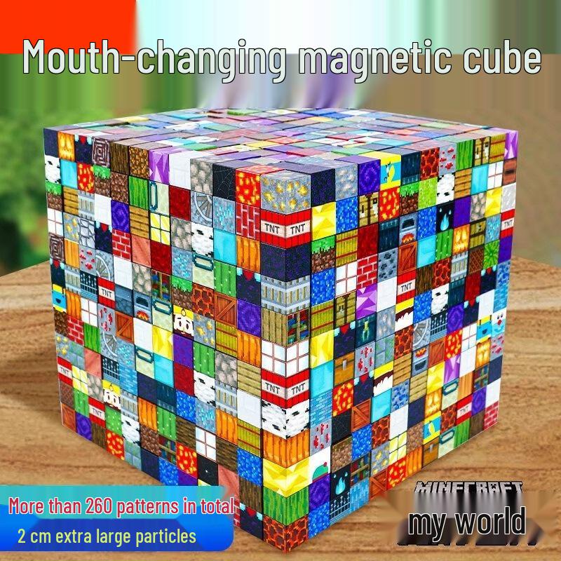 Minecraft Magnetic Iron Stone Building Blocks - Mini Educational Assembly Toys for Children