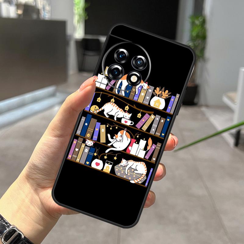 

Library Magic cats Kitten Case For OnePlus Nord 5 CE 2 3 4 Lite N20 N30 OnePlus 15 R 13 12 11 10 Pro 10T 12R 13R Cover OnePlus 10Pro