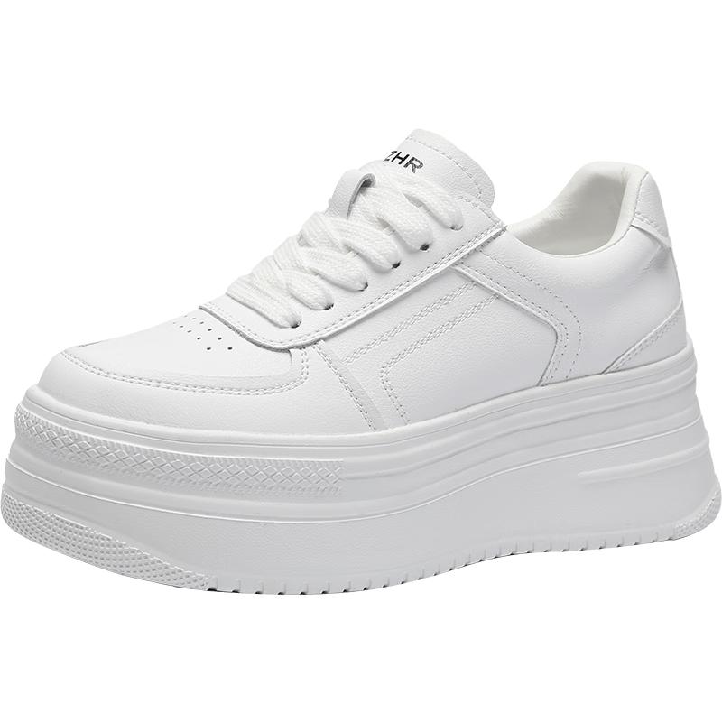 ZHR Women s Platform Low-Top Casual White Sneakers AH537 EU 35