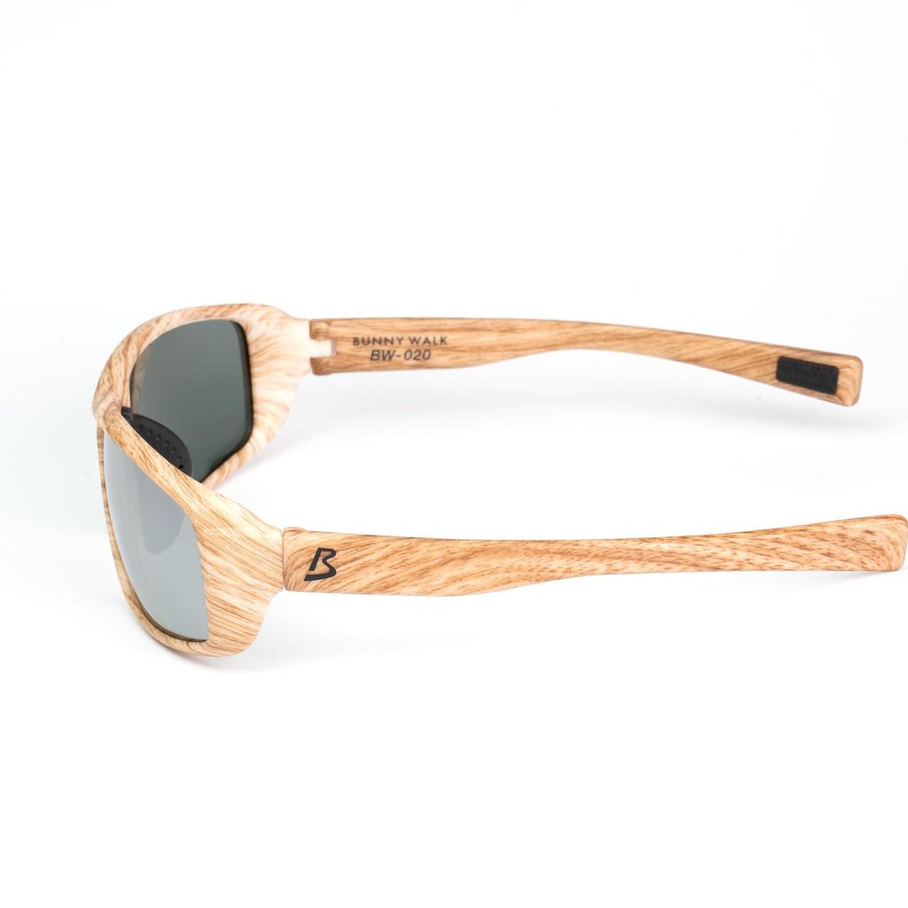 Polarized Sunglasses Natural Wood [Bunnywalk] BW-020 BW-0207M GRAY-SM