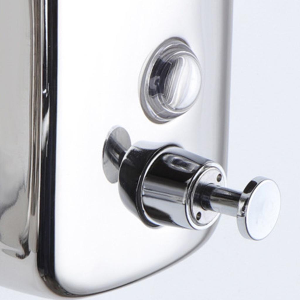 Dozator Manual de Săpun Montat pe Perete 800ml Oțel Inoxidabil Dozator Comercial de Săpun Lichid Reîncărcabil