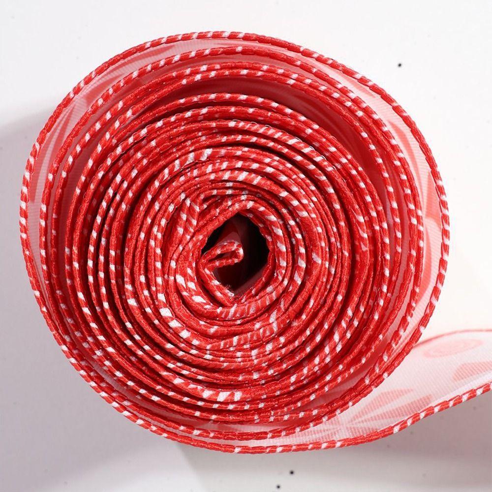 Candy Printed Christmas Bow Ribbon Handmade DIY Christmas Wrapping Ribbon Xmas Bows Decorative Bow Decorative Webbing
