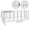 VidaXL Silver Kennel 330x110x110 Cm Steel Cage for Dog Puppies Outdoor 150786