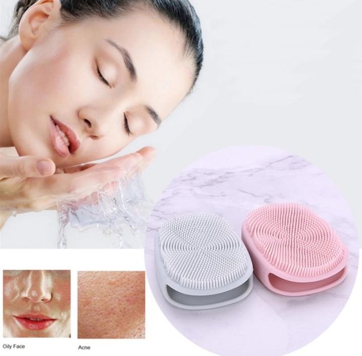 New Soft Glove Silicone Face Cleaner Wash Brush Scrub Silicone Face Scrubber Exfoliator Brush