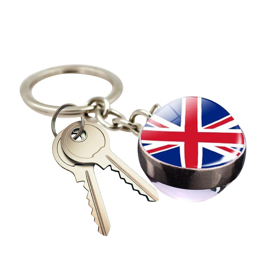 Union Jack Key Chain - UK Keychain - King Charles III Is Crowned with