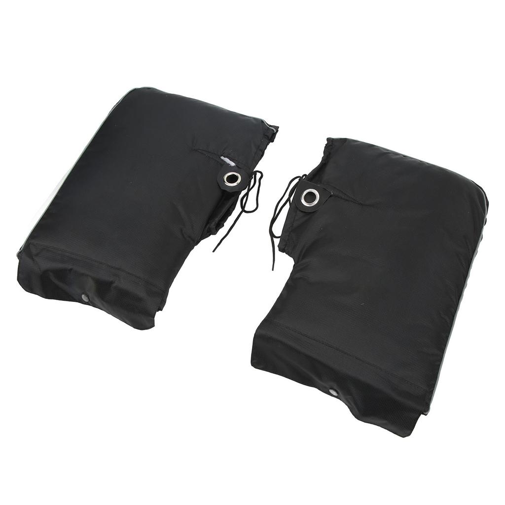 1Pair Motorcycle Handlebar Gloves Windproof Mittens Winter Warm Rider Handle Covers Black Big Mouth