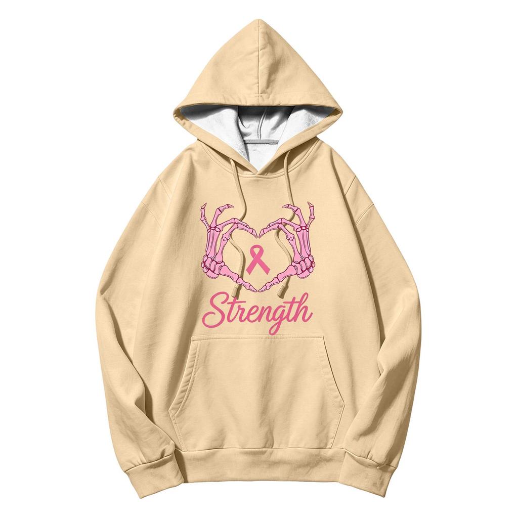 Unisex Bluza z Długim Rękawem z Nadrukiem i Kieszenią