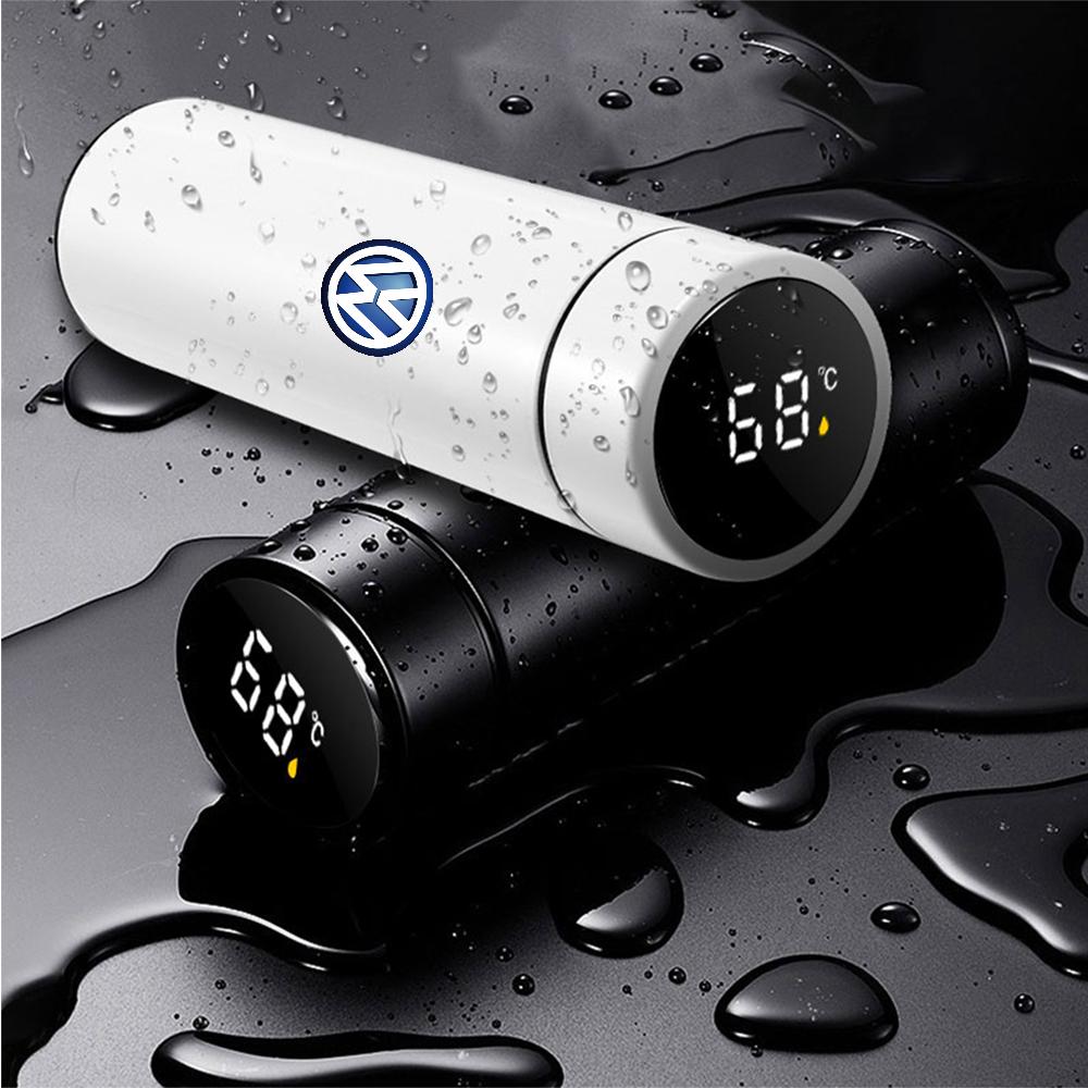 Intelligent Stainless Steel Temperature Thermos Cup For Volkswagen VW Rline Golf 5 7 Passat b6 Jetta Scirocco T-cross Polo GTI